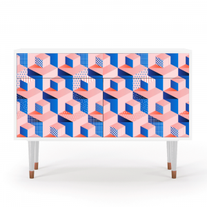 Sideboard - STORYZ - BS4 Pinky Squares - White