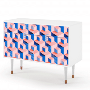Sideboard - STORYZ - BS4 Pinky Squares - White