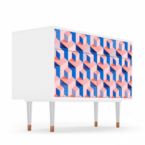 Sideboard - STORYZ - BS4 Pinky Squares - White