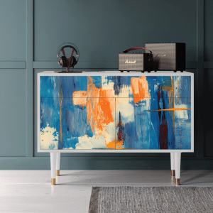 Sideboard - STORYZ - BS4 Abstract Expressionism - White