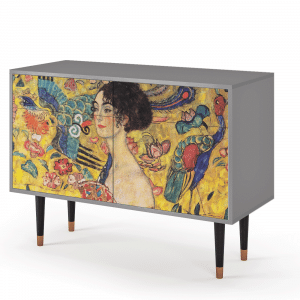 Sideboard - STORYZ - BS4 Lady with Fan by Klimt - Grey