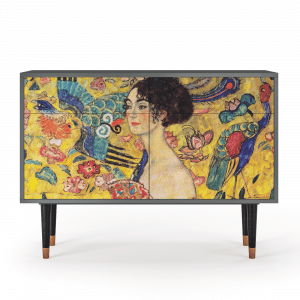 Sideboard - STORYZ - BS4 Lady with Fan by Klimt - Antracite