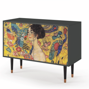 Sideboard - STORYZ - BS4 Lady with Fan by Klimt - Antracite