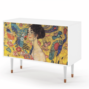 Sideboard - STORYZ - BS4 Lady with Fan by Klimt - White