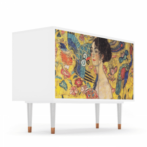 Sideboard - STORYZ - BS4 Lady with Fan by Klimt - White