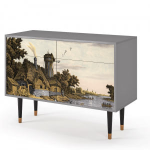 Sideboard - STORYZ - BS4 Mill along a River - Grey