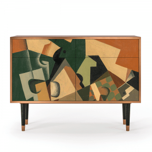 Sideboard - STORYZ - BS4 Glass and Checkerboard - Walnut