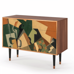 Sideboard - STORYZ - BS4 Glass and Checkerboard - Walnut