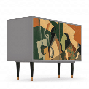 Sideboard - STORYZ - BS4 Glass and Checkerboard - Grey