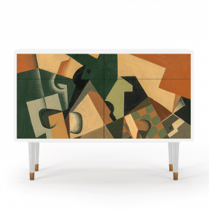Sideboard - STORYZ - BS4 Glass and Checkerboard - White