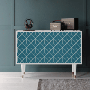 Sideboard - STORYZ - BS4 Turquoise Geometry - White