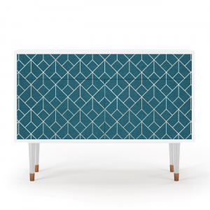 Sideboard - STORYZ - BS4 Turquoise Geometry - White