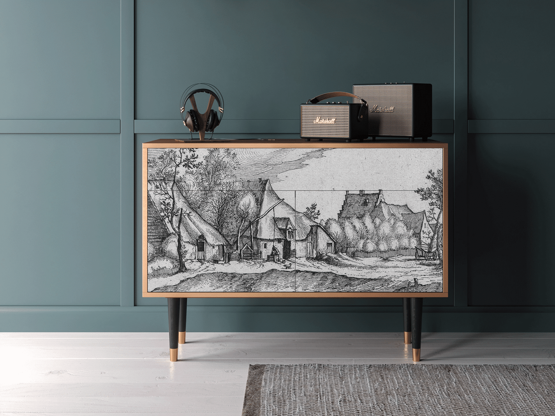Sideboard - STORYZ - BS4 Farms in a Village - Walnut