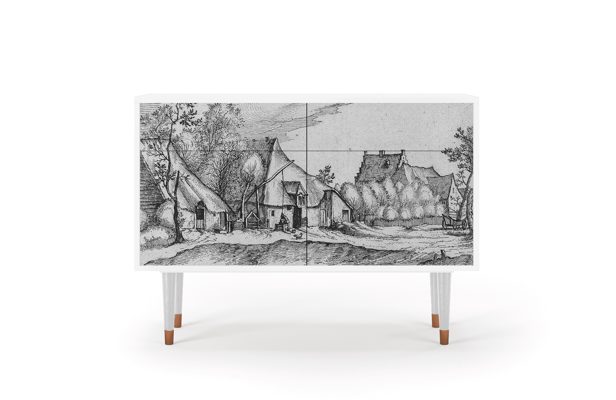 Sideboard – STORYZ – BS4 Farms in a Village – White Sideboard - STORYZ - BS4 Farms in a Village - White