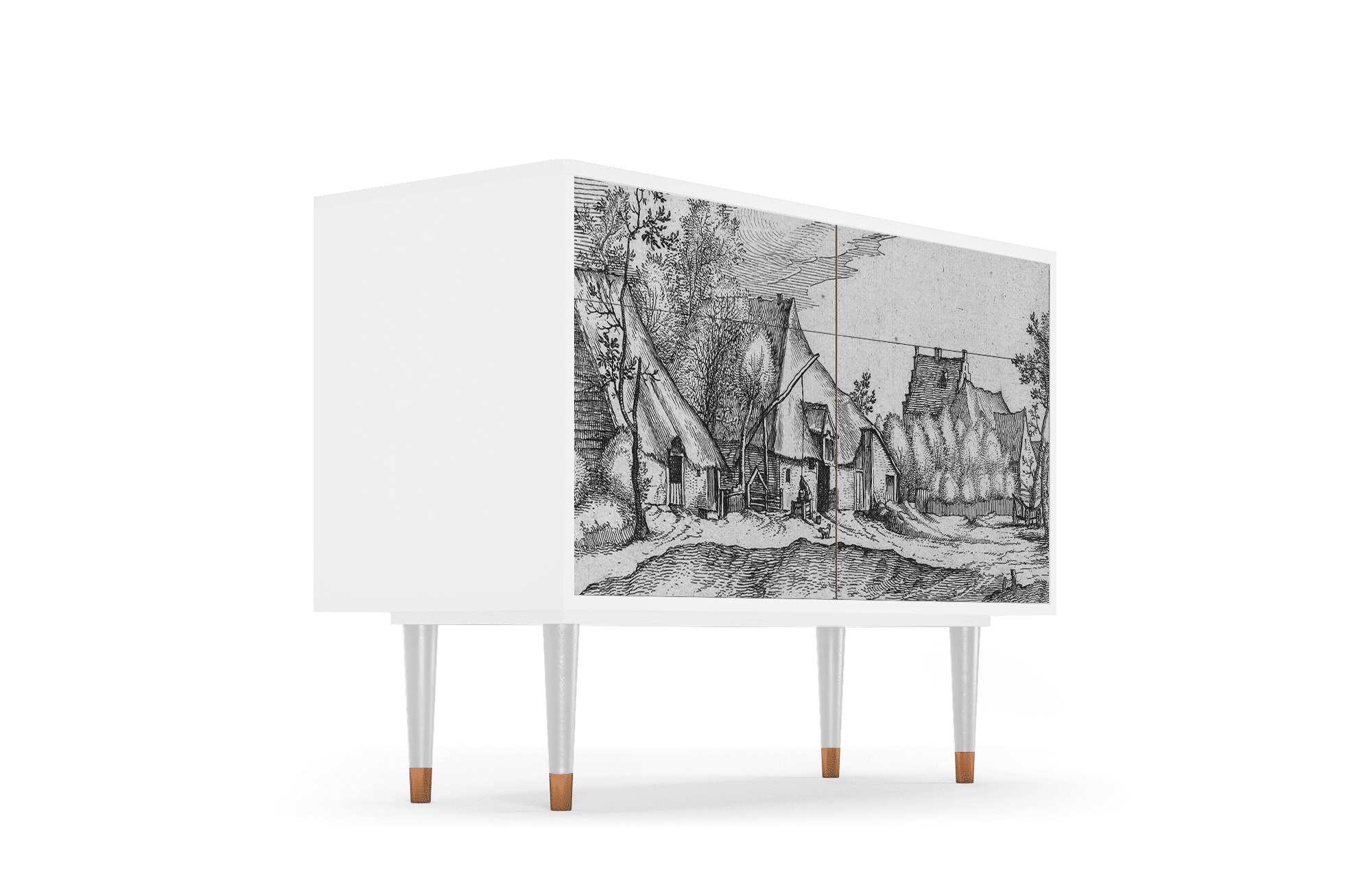 Sideboard – STORYZ – BS4 Farms in a Village – White Sideboard - STORYZ - BS4 Farms in a Village - White
