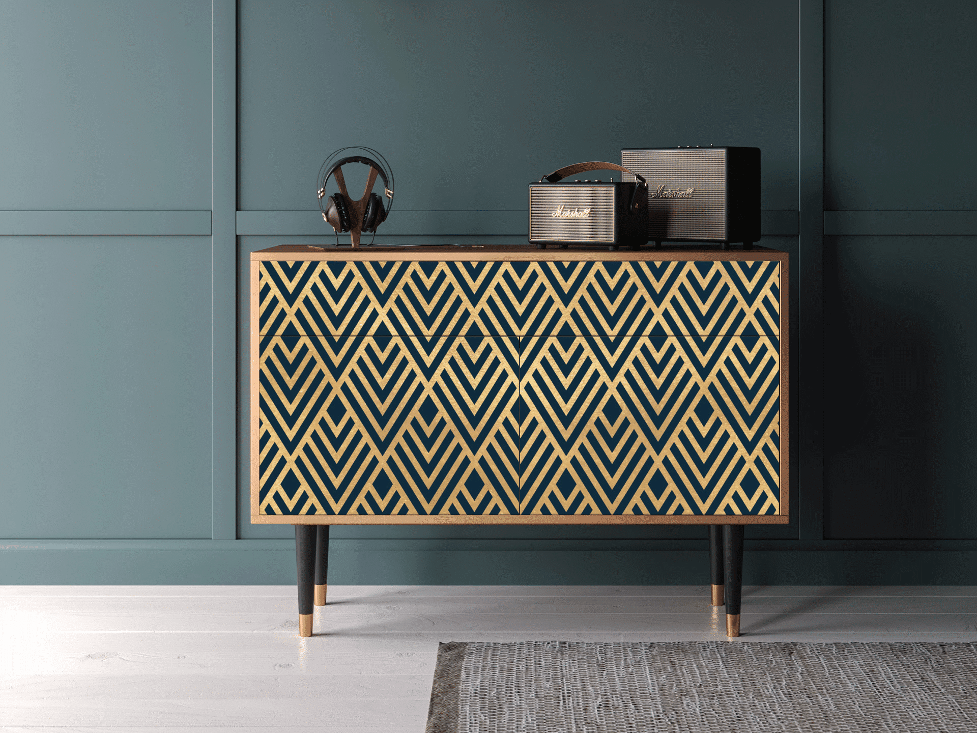 Sideboard - STORYZ - BS4 Egypt Triangles - Walnut