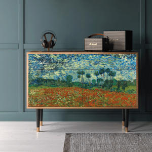 Sideboard - STORYZ - BS4 Poppy field by van Gogh - Walnut