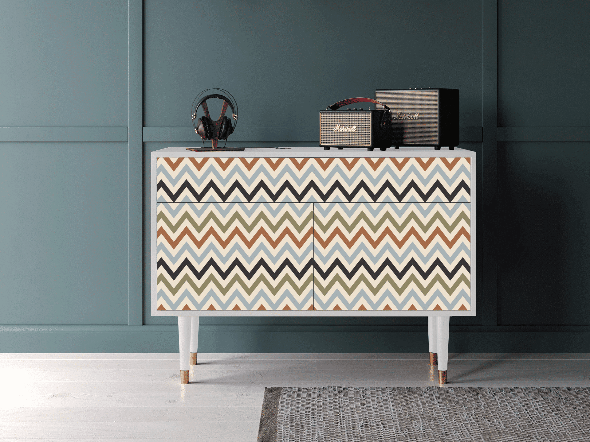 Sideboard - STORYZ - BS4 Bright Ripple - White Sideboard - STORYZ - BS4 Bright Ripple - White