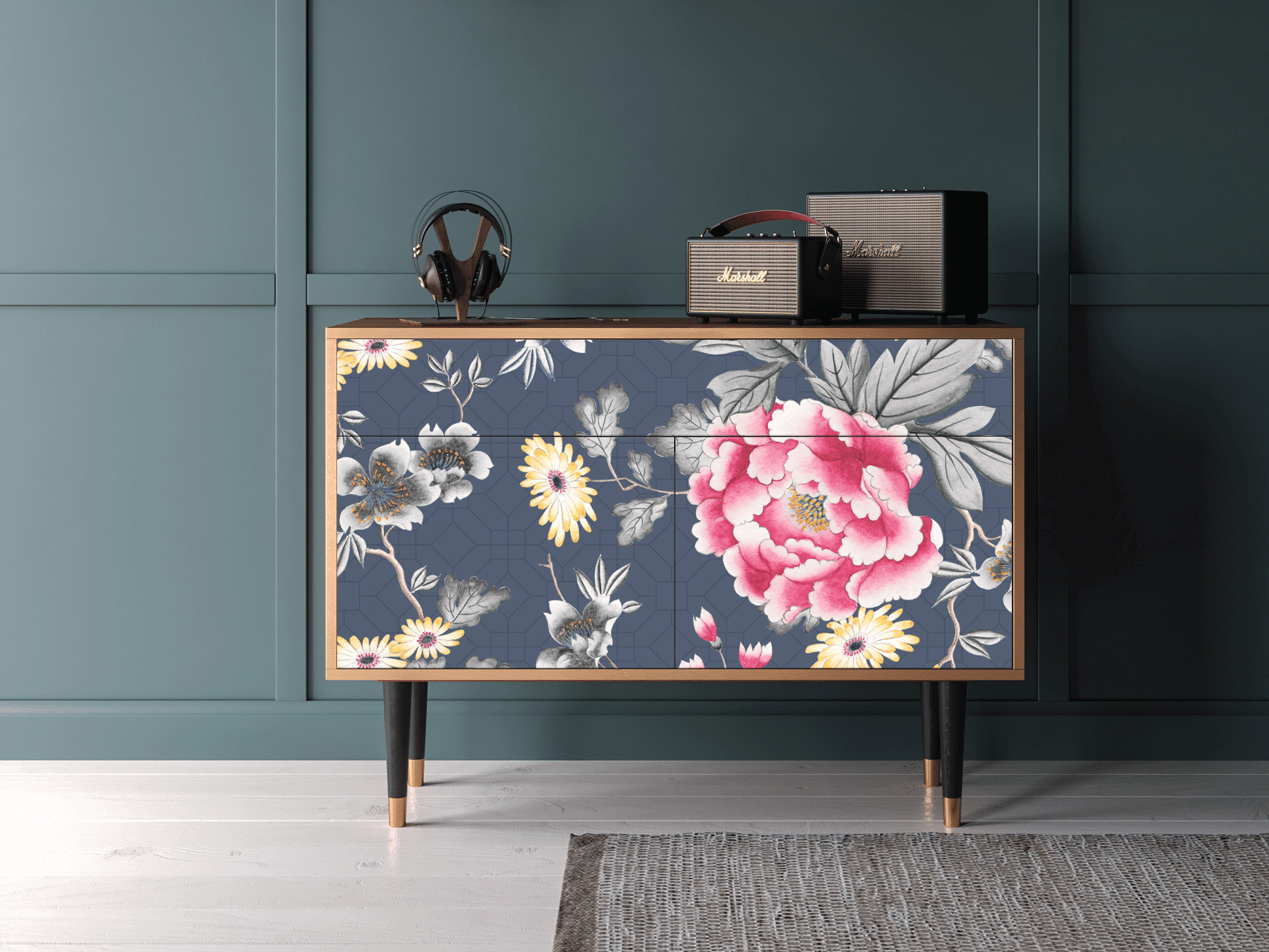 Sideboard - STORYZ - BS4 Dark Flower Bed - Walnut