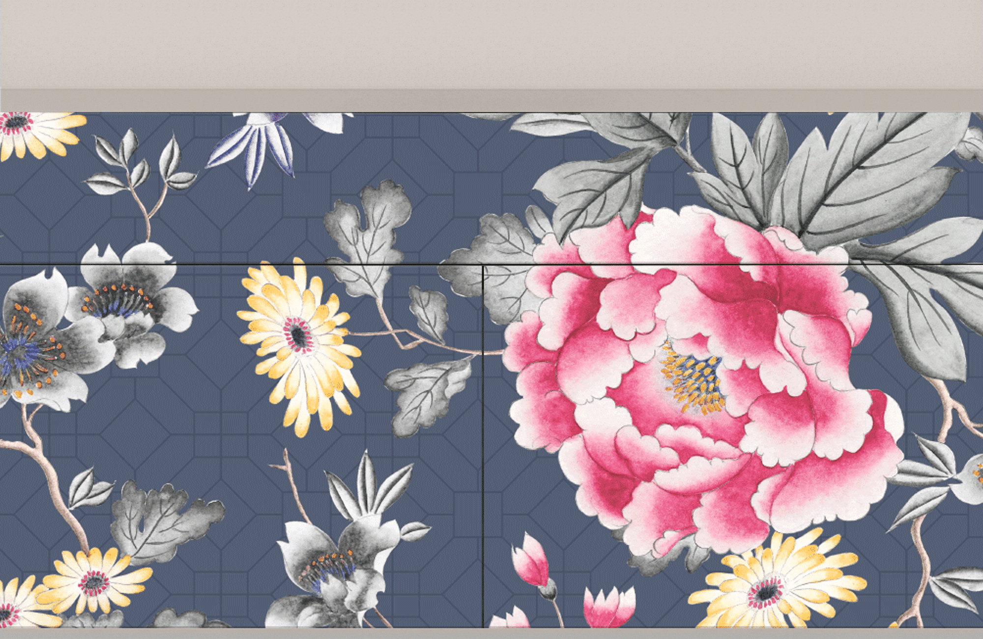 Sideboard – STORYZ – BS4 Dark Flower Bed – Sand Sideboard - STORYZ - BS4 Dark Flower Bed - Sand