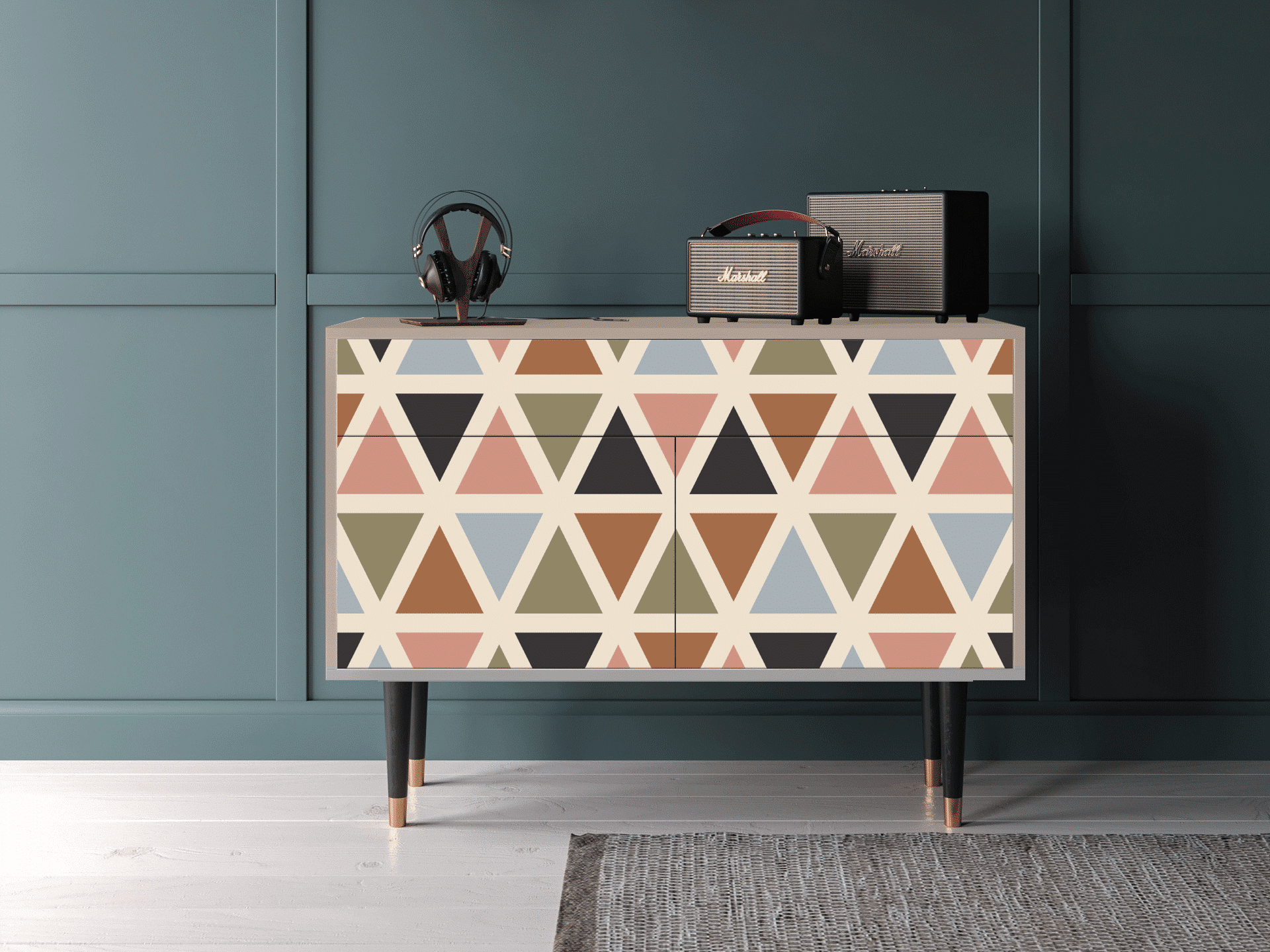 Sideboard - STORYZ - BS4 Royal Triangles - Latte Sideboard - STORYZ - BS4 Royal Triangles - Latte