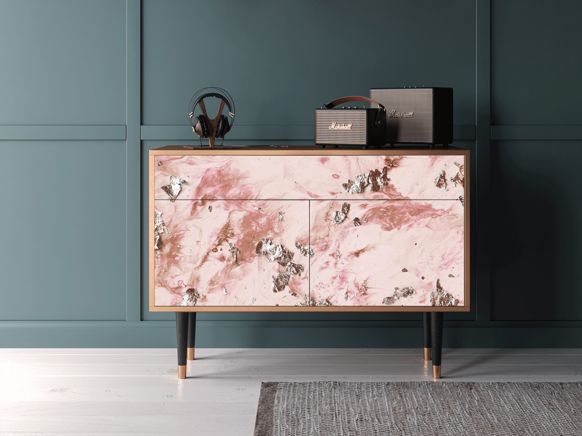 Sideboard - STORYZ - BS4 Cotton Candy - Walnut