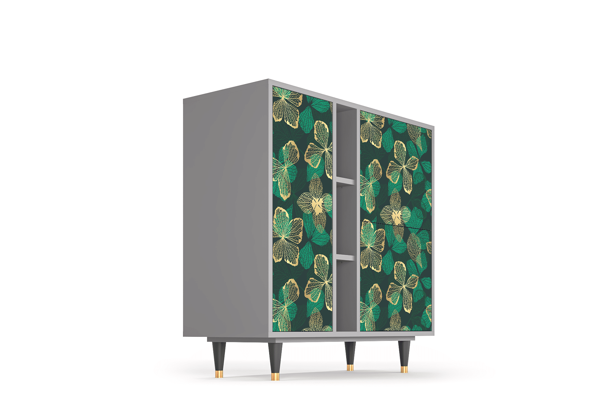 Sideboard – STORYZ – BS5 Green Flower – Grey Sideboard - STORYZ - BS5 Green Flower - Grey