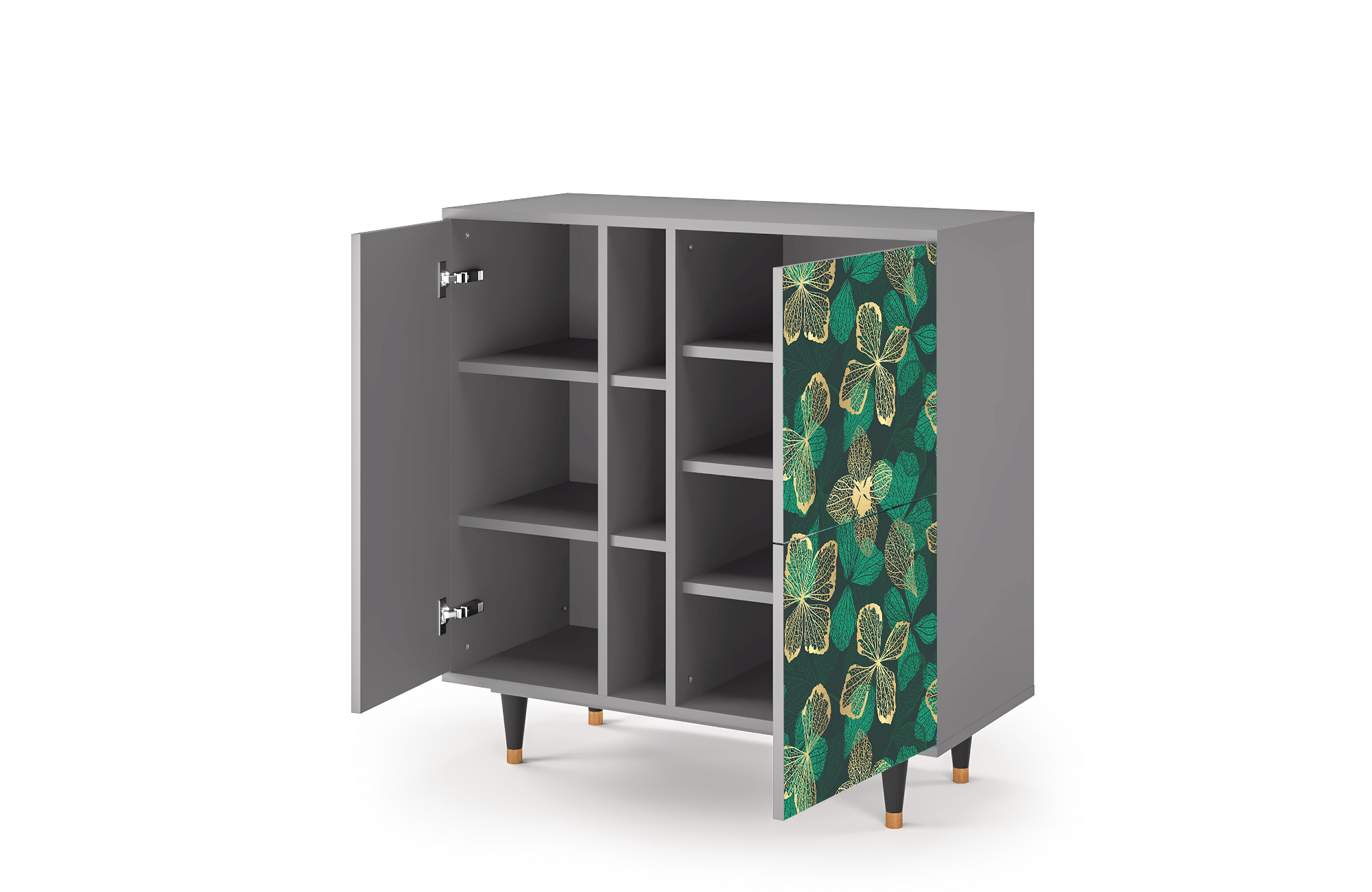 Sideboard – STORYZ – BS5 Green Flower – Grey Sideboard - STORYZ - BS5 Green Flower - Grey