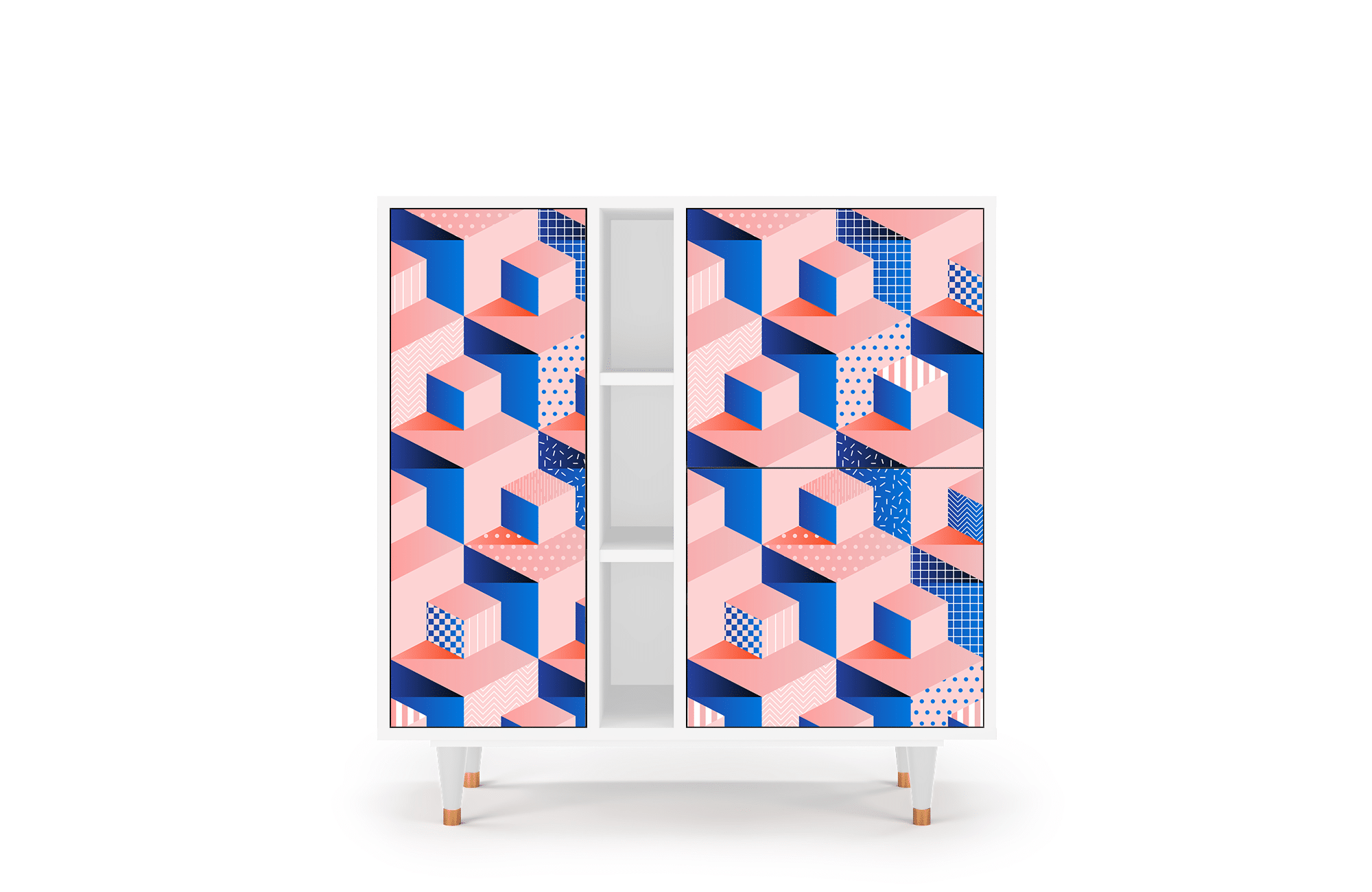 Sideboard – STORYZ – BS5 Pinky Squares – White Sideboard - STORYZ - BS5 Pinky Squares - White