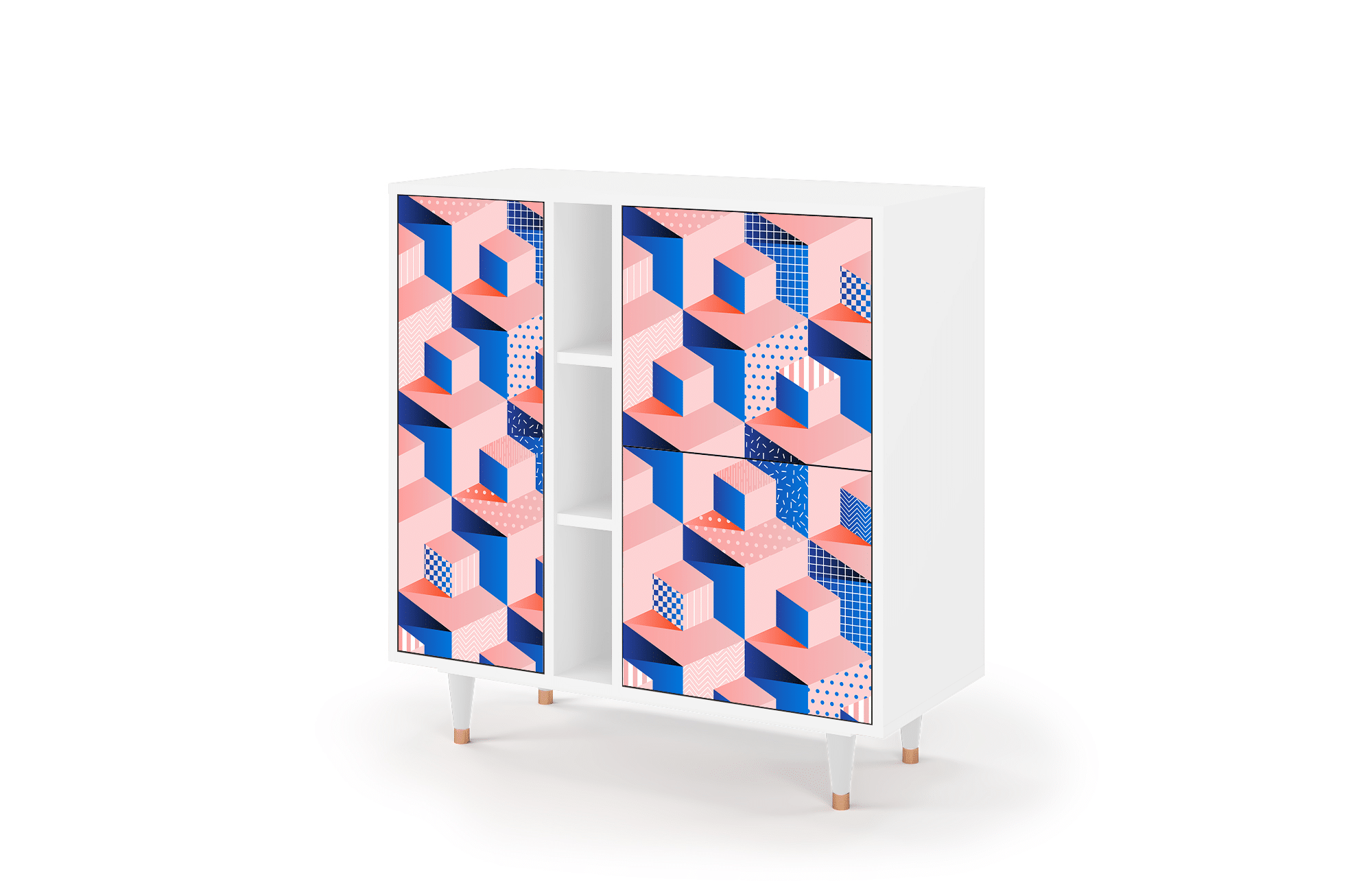BS5_131_006 Sideboard - STORYZ - BS5 Pinky Squares - White