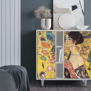 Sideboard - STORYZ - BS5 Lady with Fan by Klimt - White