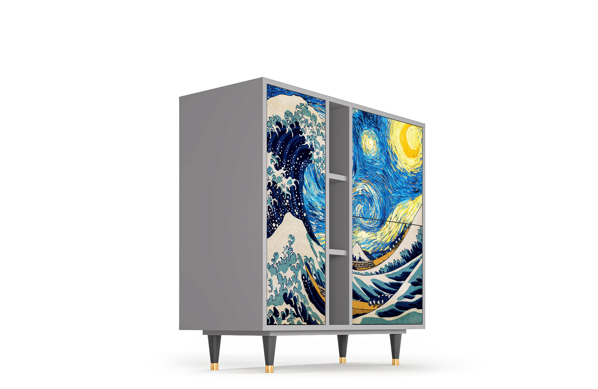 Sideboard – STORYZ – BS5 Great Wave – Grey Sideboard - STORYZ - BS5 Great Wave - Grey