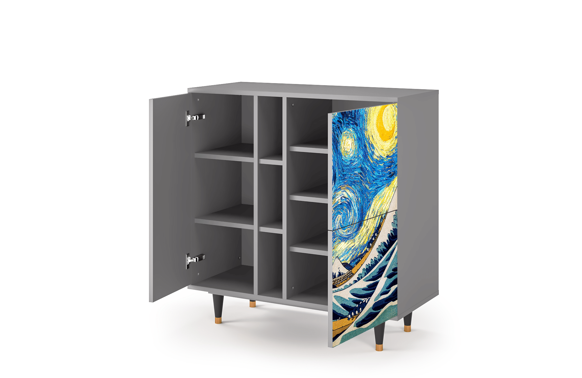Sideboard – STORYZ – BS5 Great Wave – Grey Sideboard - STORYZ - BS5 Great Wave - Grey