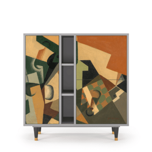 Sideboard - STORYZ - BS5 Glass and Checkerboard - Grey
