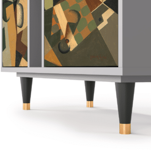 Sideboard - STORYZ - BS5 Glass and Checkerboard - Grey