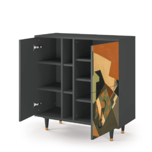Sideboard - STORYZ - BS5 Glass and Checkerboard - Antracite