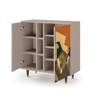 Sideboard - STORYZ - BS5 Glass and Checkerboard - Latte