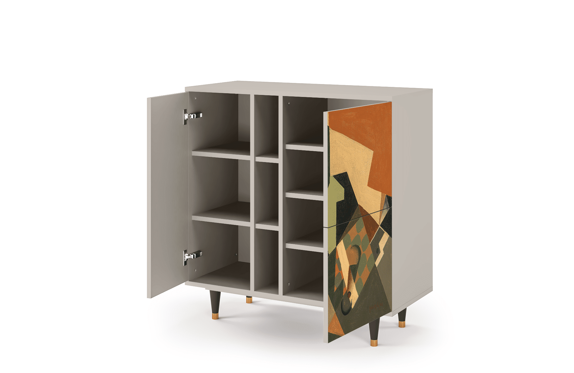 Sideboard – STORYZ – BS5 Glass and Checkerboard – Sand Sideboard - STORYZ - BS5 Glass and Checkerboard - Sand