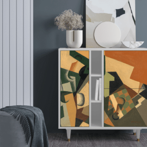 Sideboard - STORYZ - BS5 Glass and Checkerboard - White