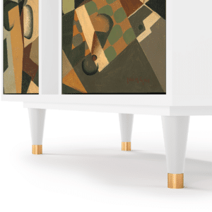 Sideboard - STORYZ - BS5 Glass and Checkerboard - White