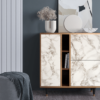 Sideboard - STORYZ - BS5 Milk Marble - Walnut