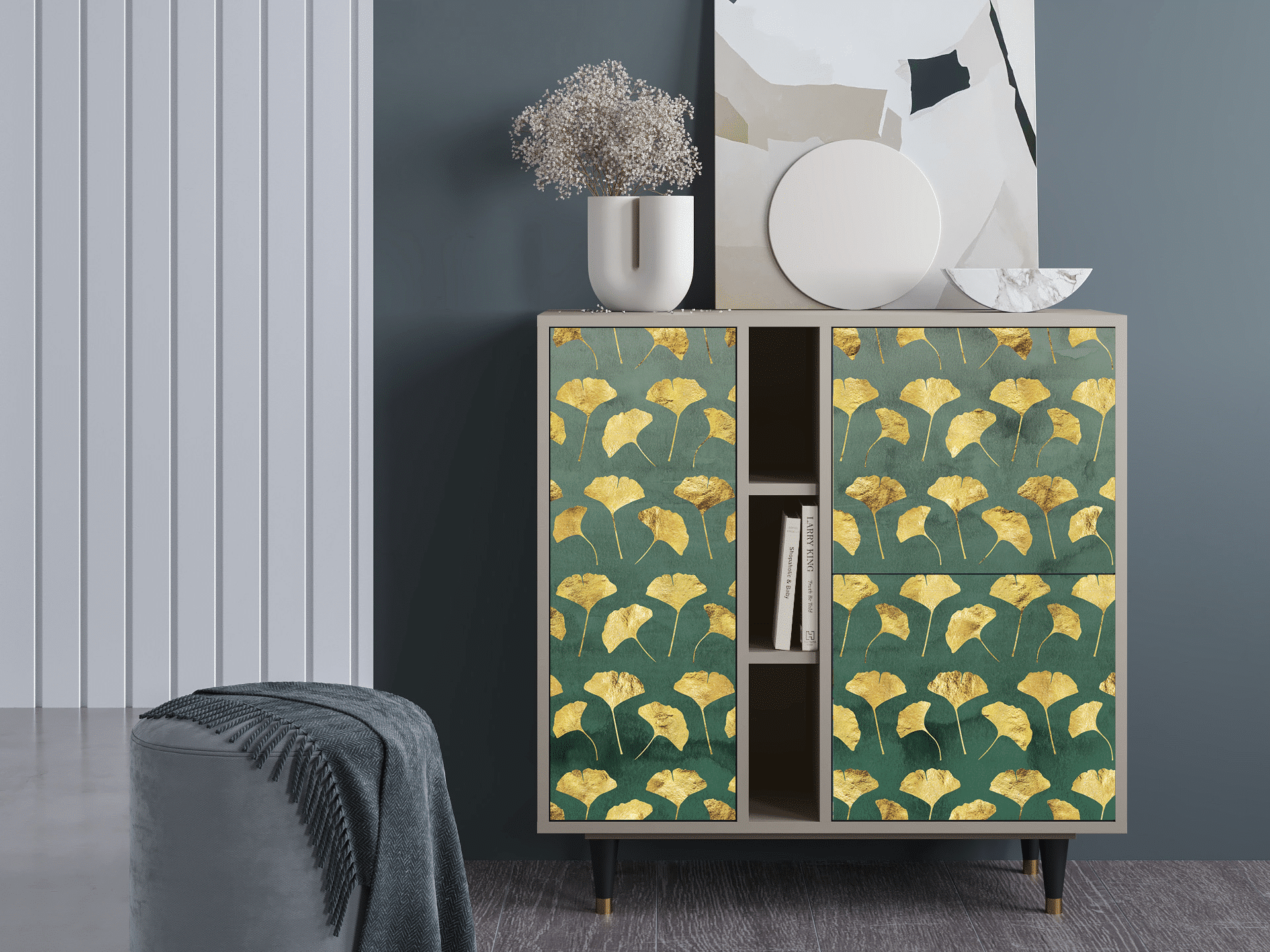 Sideboard - STORYZ - BS5 Gingko leaves - Sand Sideboard - STORYZ - BS5 Gingko leaves - Sand