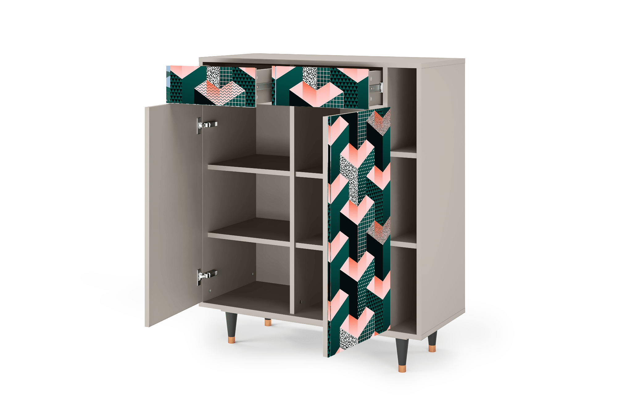 Sideboard – STORYZ – BS6 Geometric Madness – Sand Sideboard - STORYZ - BS6 Geometric Madness - Sand