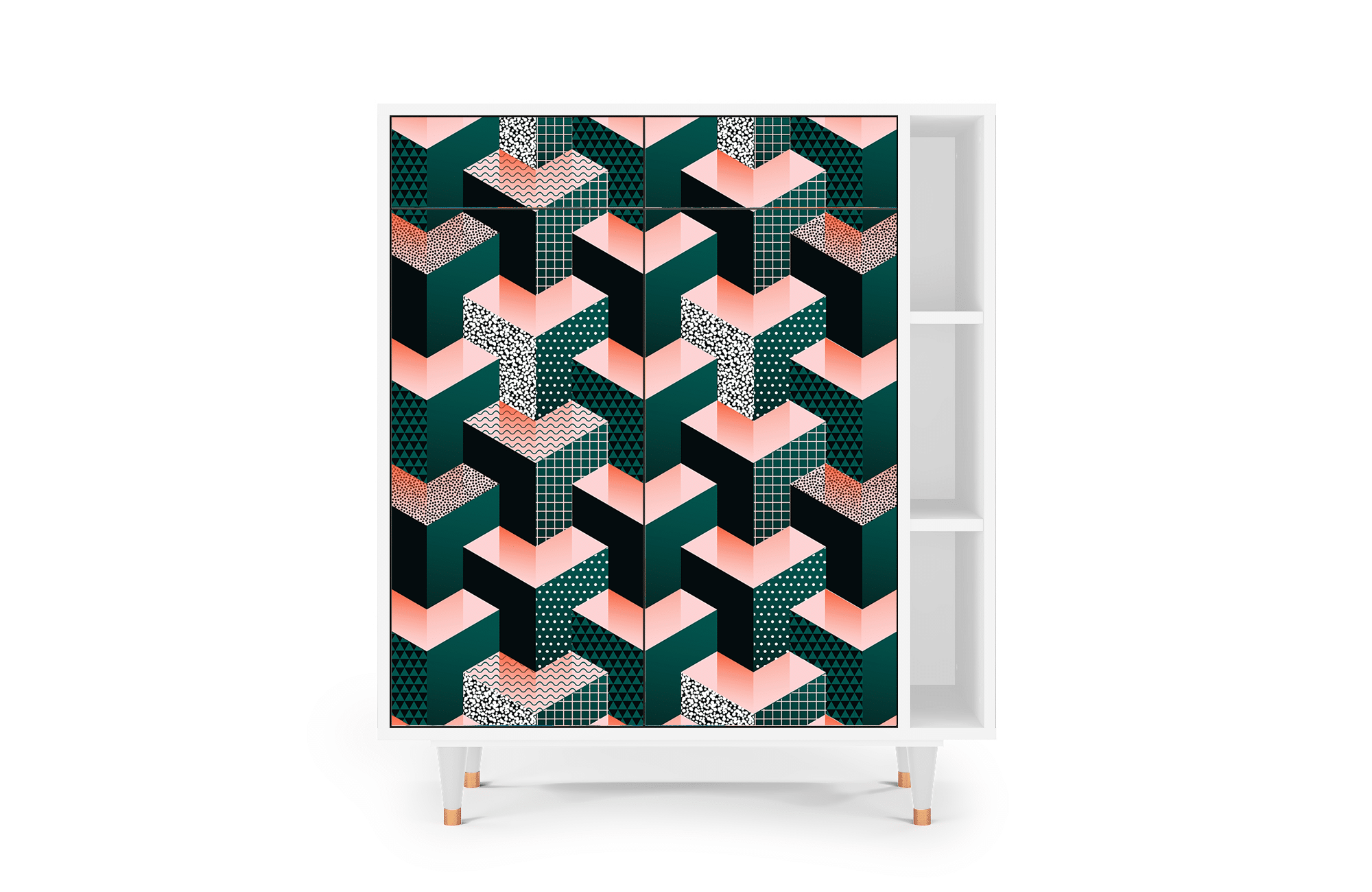 Sideboard – STORYZ – BS6 Geometric Madness – White Sideboard - STORYZ - BS6 Geometric Madness - White