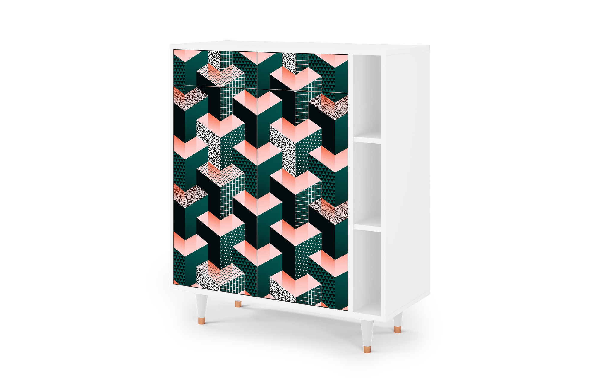 BS6_130_006 Sideboard - STORYZ - BS6 Geometric Madness - White