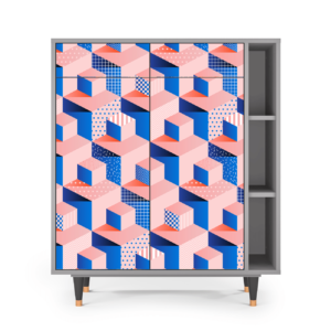 Sideboard - STORYZ - BS6 Pinky Squares - Grey