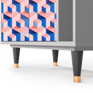Sideboard - STORYZ - BS6 Pinky Squares - Grey