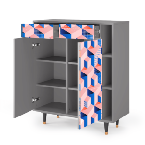 Sideboard - STORYZ - BS6 Pinky Squares - Grey