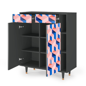 Sideboard - STORYZ - BS6 Pinky Squares - Antracite