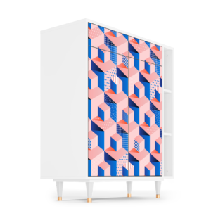 Sideboard - STORYZ - BS6 Pinky Squares - White